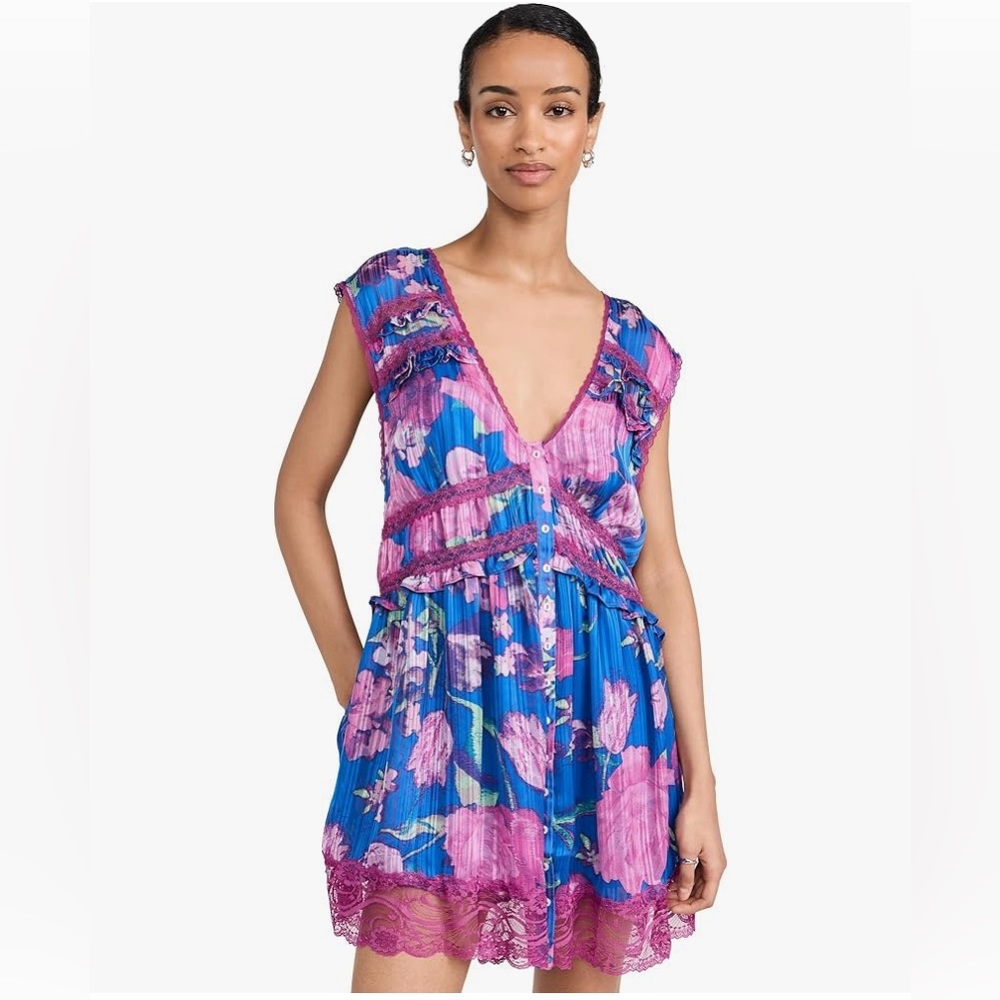 NWT Free People Women's Spring Fling Mini Dress size small - Picture 2 of 7